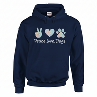 Load image into Gallery viewer, "Peace Love Dogs" Hoodie