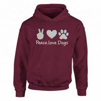 Load image into Gallery viewer, "Peace Love Dogs" Hoodie