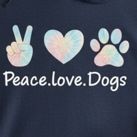 Load image into Gallery viewer, "Peace Love Dogs" Hoodie