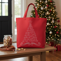 Load image into Gallery viewer, "Christmas Tree Paw" Tote